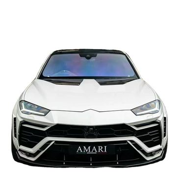 1016 Style Lamborghini Body Kit Urus Углеродное волокно Передняя губа диффузер Спойлер капот Белый