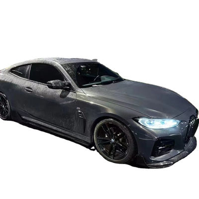 Комплект корпуса из углеродного волокна для BMW серии 4 G22 G22 Фронтальная лопатка из углеродного волокна Диффузер спойлер Боковая юбка Сухой комплект корпуса из углеродного волокна