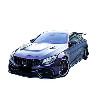 Автозапчасти для Mercedes C63 C63S Купе кузовный комплект C63 C63S Купе модернизированный IMP стиль передний и задний бампер спойлер кузовный комплект