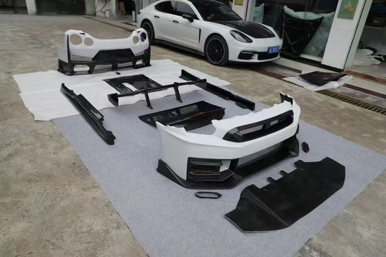 Nissan GTR Корпус из углеродного волокна Kit GTR r35 Усовершенствованный 2024nismo стиль передний и задний бампер спойлеры крыльцо крылья