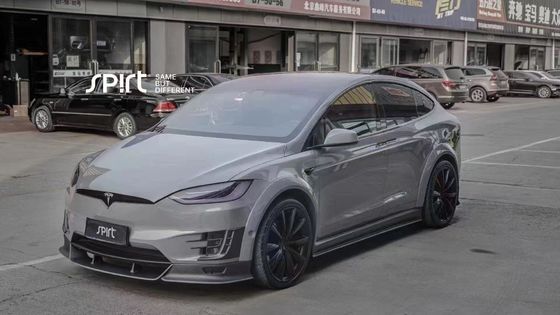 Tesla модель X Carbon Fiber Body Kit модель X Carbon Fiber передний губный диффузор Спойлер капота колеса арки широкий корпус