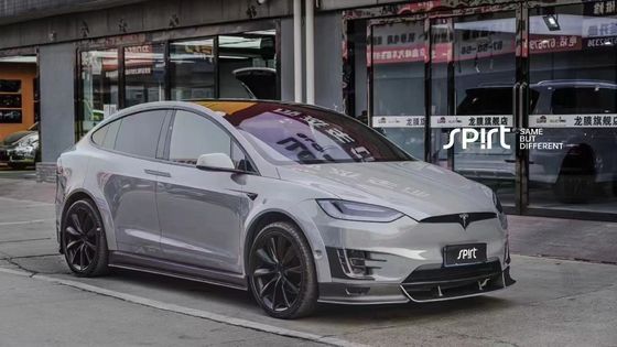 Tesla модель X Carbon Fiber Body Kit модель X Carbon Fiber передний губный диффузор Спойлер капота колеса арки широкий корпус