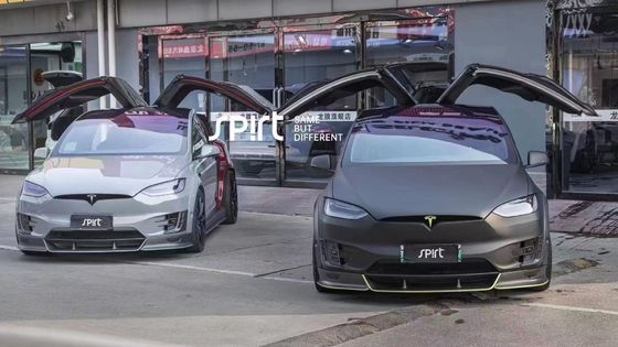 Tesla модель X Carbon Fiber Body Kit модель X Carbon Fiber передний губный диффузор Спойлер капота колеса арки широкий корпус