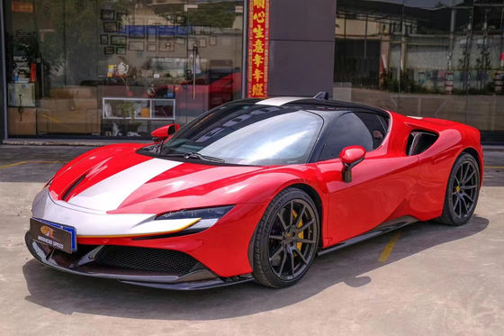 Для Ferrari SF90 Dry Carbon Fiber Body Kit SF90 OEM Style Carbon Fiber Front Lip Diffuser Spoiler Side Skirt