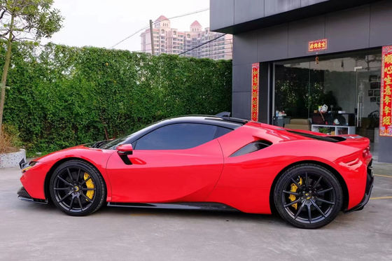 Для Ferrari SF90 Dry Carbon Fiber Body Kit SF90 OEM Style Carbon Fiber Front Lip Diffuser Spoiler Side Skirt