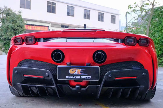 Для Ferrari SF90 Dry Carbon Fiber Body Kit SF90 OEM Style Carbon Fiber Front Lip Diffuser Spoiler Side Skirt