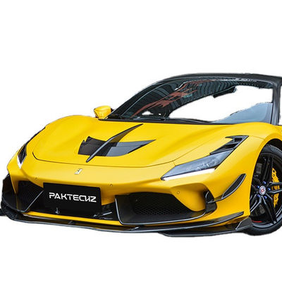 Комплект из углеродного волокна Paktechz Style для Ferrari F8 Комплект корпуса из углеродного волокна Передняя лопатка Задняя диффузия Спойлер