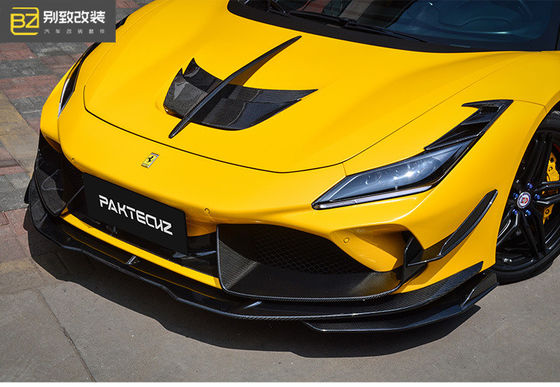 Комплект из углеродного волокна Paktechz Style для Ferrari F8 Комплект корпуса из углеродного волокна Передняя лопатка Задняя диффузия Спойлер