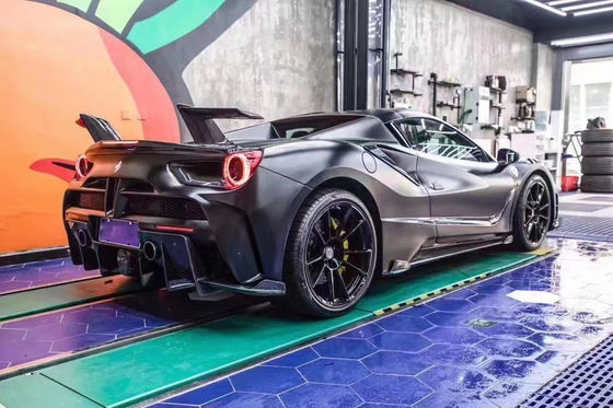 Автозапчасти для Ferrari 488 Куриный комплект 488 Модернизированный MSY стиль Передний и задний бампер Спойлер Углеродные волокна Куриный комплект