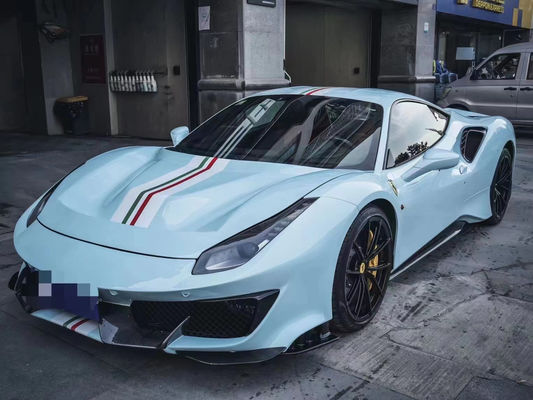 Автозапчасти для Феррари 488 Комплект кузова 488 Усовершенствованный PistA-стиль передний и задний бампер капот спойлер Углеродные волокна корпус комплект