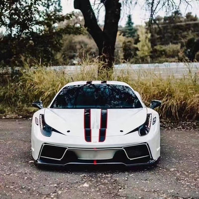 Для Ferrari 458 Карбоновая фигура 458 Усовершенствованный стиль VORS Передний и задний бампер Спойлер Боковая юбка Корпус