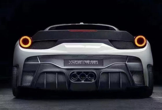 Для Ferrari 458 Карбоновая фигура 458 Усовершенствованный стиль VORS Передний и задний бампер Спойлер Боковая юбка Корпус