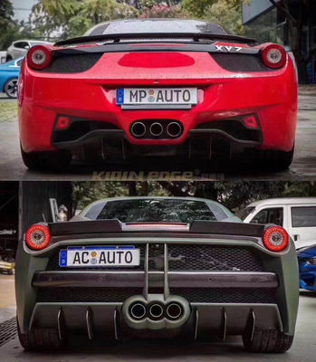 Автозапчасти для Феррари 458 Корпусный комплект 458 Модернизированный стиль Миша Передний и задний бампер Боковая юбка Hood Спойлер Корпусный комплект