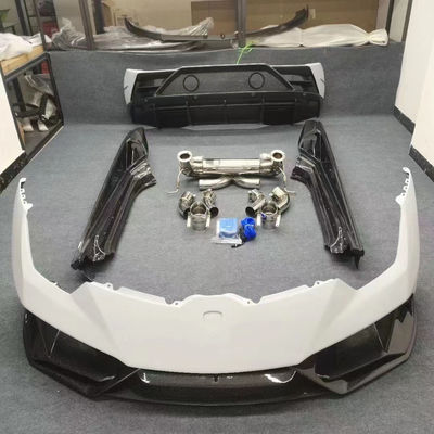 Кит для корпуса из углеродного волокна белого стиля EVO заменяет передний и задний бампер