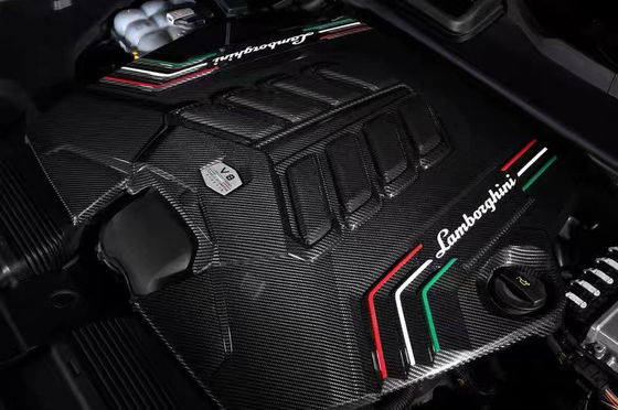 2019 Black Lamborghini Body Kit Сухой углеродный волокна двигатель внутренний охранный щит