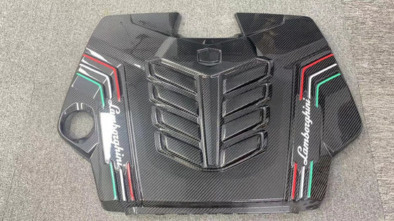 2019 Black Lamborghini Body Kit Сухой углеродный волокна двигатель внутренний охранный щит