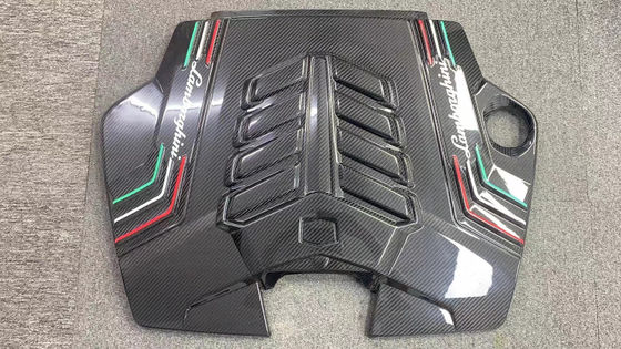 2019 Black Lamborghini Body Kit Сухой углеродный волокна двигатель внутренний охранный щит