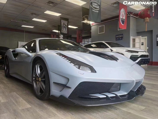 Для Ferrari 488 Комплект корпуса из углеродного волокна 488 Модернизированный стиль Миша Передний и задний бампер Спойлер капот Комплект корпуса из углеродного волокна