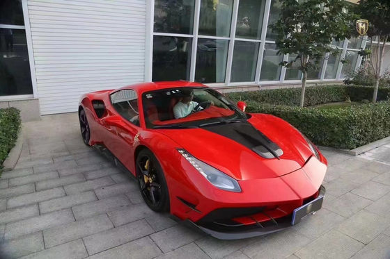 Для Ferrari 488 Комплект корпуса из углеродного волокна 488 Модернизированный стиль Миша Передний и задний бампер Спойлер капот Комплект корпуса из углеродного волокна