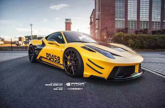 Для Ferrari 458 Карбоновое корпусное комплектующее 458 Усовершенствованный стиль PD Передний и задний бампер Спойлер капот корпусное комплектующее