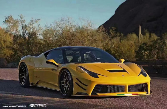 Для Ferrari 458 Карбоновое корпусное комплектующее 458 Усовершенствованный стиль PD Передний и задний бампер Спойлер капот корпусное комплектующее
