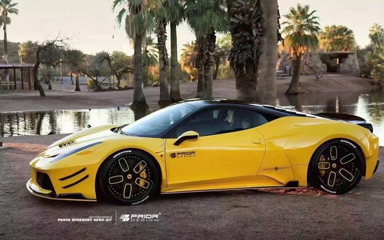 Для Ferrari 458 Карбоновое корпусное комплектующее 458 Усовершенствованный стиль PD Передний и задний бампер Спойлер капот корпусное комплектующее