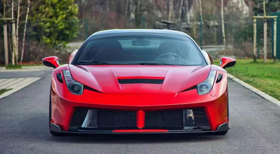 Для Ferrari 458 Карбоновое корпусное комплектующее 458 Усовершенствованный стиль PD Передний и задний бампер Спойлер капот корпусное комплектующее