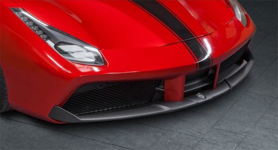 Для Ferrari 488 Carbon Fiber Body Kit 488 Усовершенствованный Capristo Style Carbon Fiber Front Lip Diffuser Спойлер