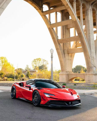 Для Ferrari SF90 Комплект корпуса из углеродного волокна SF90 Upgrade RYFT Style Jump Down Front Lip Diffuser