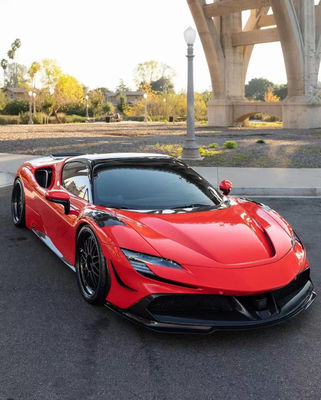Для Ferrari SF90 Комплект корпуса из углеродного волокна SF90 Upgrade RYFT Style Jump Down Front Lip Diffuser