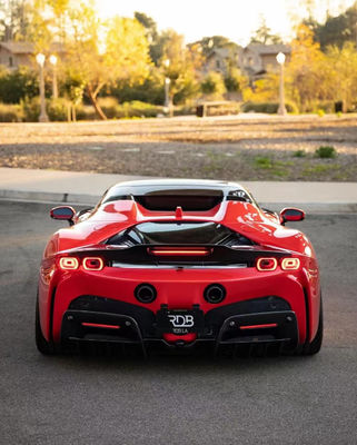 Для Ferrari SF90 Комплект корпуса из углеродного волокна SF90 Upgrade RYFT Style Jump Down Front Lip Diffuser