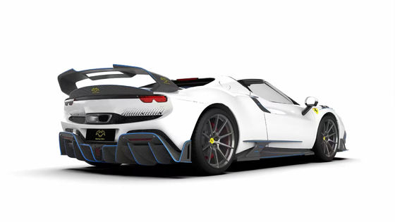 296GTB Ferrari Kit Car Body 2021 Сухое углеродное волокно Передняя губа Передняя машина Бампер диффузер