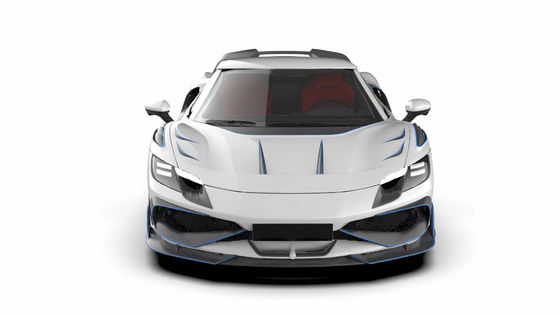 296GTB Ferrari Kit Car Body 2021 Сухое углеродное волокно Передняя губа Передняя машина Бампер диффузер