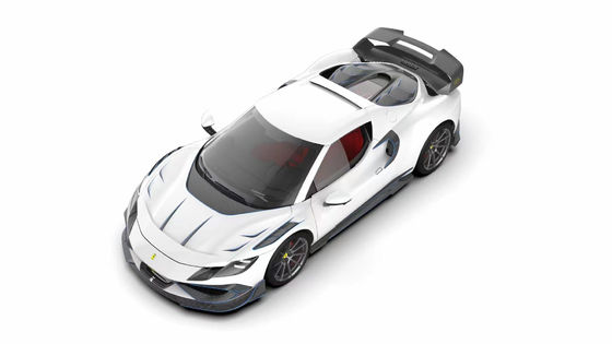 296GTB Ferrari Kit Car Body 2021 Сухое углеродное волокно Передняя губа Передняя машина Бампер диффузер