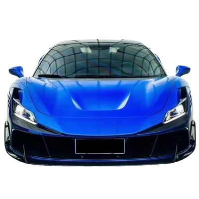 Синий F8 Ferrari Body Kit F8 MSY стиль передний бампер губа корпус комплект спойлер боковые юбки