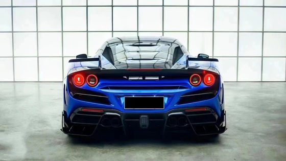 Синий F8 Ferrari Body Kit F8 MSY стиль передний бампер губа корпус комплект спойлер боковые юбки
