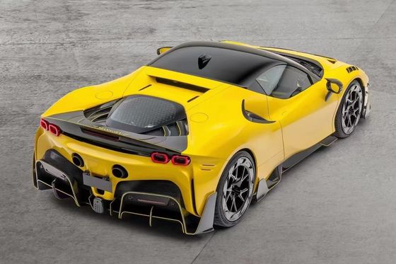 SF90 Ferrari Body Kit MSY стиль Углеродные волокна Задние бампер губы Спойлер Боковая юбка