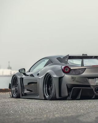 458 Ferrari Body Kit LB Style Передний и задний бампер 2011 - 2014 Готовка Спойлер для автомобиля