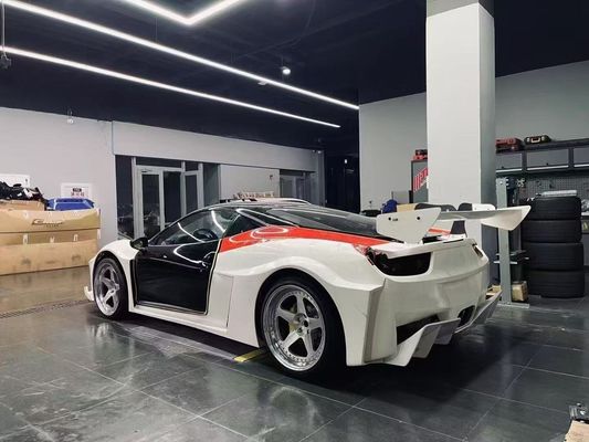 458 Ferrari Body Kit LB Style Передний и задний бампер 2011 - 2014 Готовка Спойлер для автомобиля