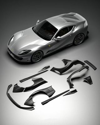 812 Ferrari Body Kit Углеродное волокно Широкое тело 812 ZE Style Углеродное волокно арки