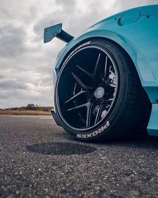 F8 Ferrari Auto Body Kit LB Style Синий углеродный волокна спойлер губы Широкий корпус набор колесная арка