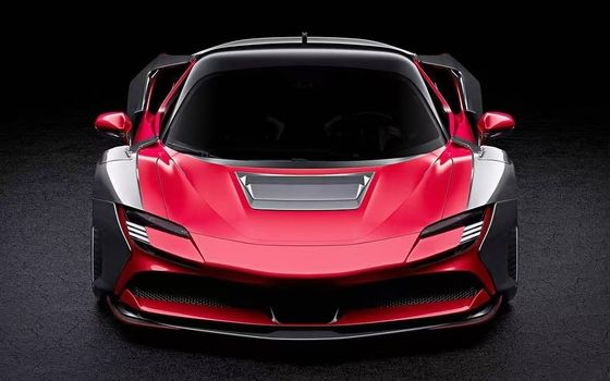 SF90 Ferrari Carbon Body Kit 2021 Широкофюзеляжные комплекты ZE Style Wheel Arch