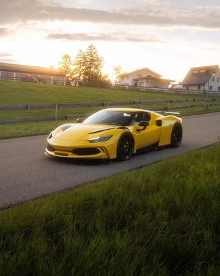 296 Ferrari Body Kit 2021 2022 Автомобиль Колесо Арка Передний и Задний Бампер Спойлер