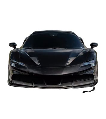SF90 Ferrari Carbon Fiber Body Kit 1016 Style Передняя губа Воздухозабор Черный спойлер Фендер