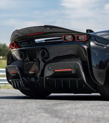 SF90 Ferrari Carbon Fiber Body Kit 1016 Style Передняя губа Воздухозабор Черный спойлер Фендер