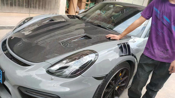 Продукты из углеродного волокна для Porsche 981 Boxster Carbon Fiber Hood 981 Carbon Fiber Engine Hatch Cover 2013-2015