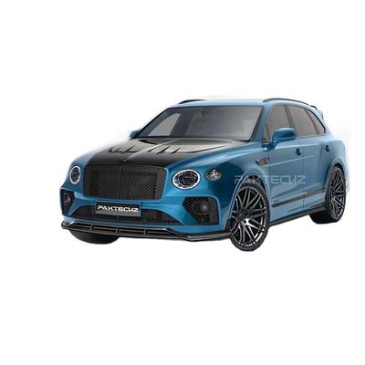 Авто синий Bentley Bentayga корпусный комплект широкофюзеляжный углеродный волокно передний губный диффузер крыльцо капот