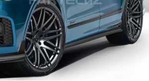 Авто синий Bentley Bentayga корпусный комплект широкофюзеляжный углеродный волокно передний губный диффузер крыльцо капот