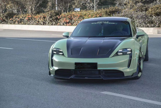 Новый продукт для Porsche Taycan Карбоновое волокно корпус Kit Taycan Широкий корпус передний лопат боковой юбки спойлер диффузер