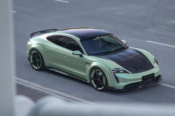 Новый продукт для Porsche Taycan Карбоновое волокно корпус Kit Taycan Широкий корпус передний лопат боковой юбки спойлер диффузер